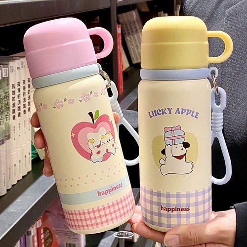 ins风可爱保温杯304不锈钢新款高颜值儿童女生水杯学生便携杯子