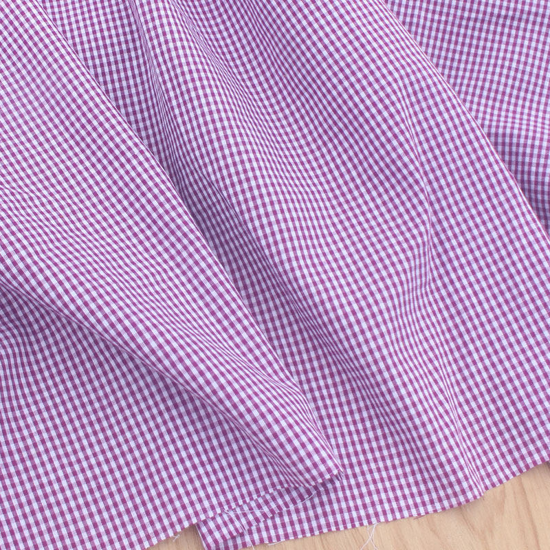 文艺简约紫色薄款色织小格子纯棉布料 衬衫上衣童装娃衣床品面料,居家布艺,海绵垫/布料/面料/手工diy,淘宝优惠券,粉丝福利购,淘宝优惠卷