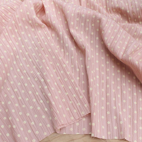 混纺服装裙子文艺条纹波点