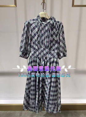 2024春夏款MARYLING玛俪琳A1EBW62630飘带领连衣裙