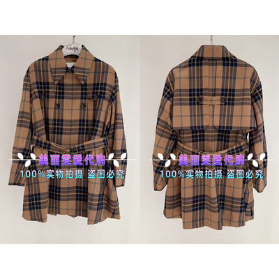 秋冬格纹大衣B1EGW17090
