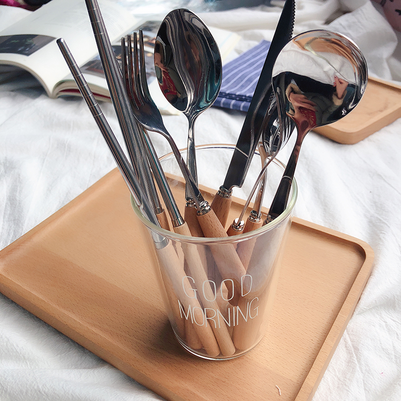 餐具不锈钢刀叉勺套装家用筷子