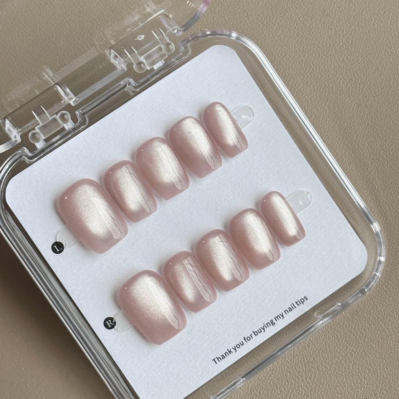 纯手工穿戴甲片安妮甲社猫眼美甲