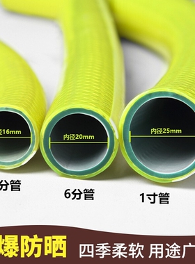 pvc水管软管家用1寸4分6分塑料包纱蛇皮管防爆防冻洗车花园管浇