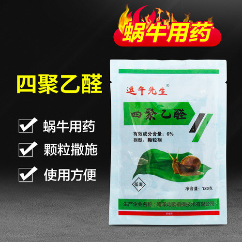 6%四聚乙醛 甘蓝地杀蜗牛药福寿螺田螺丝鼻涕虫软体虫颗粒剂撒施
