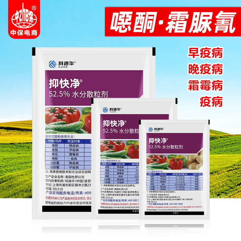 抑快净 噁唑菌酮霜脲氰 黄瓜霜霉病番茄马铃薯早晚疫病农药杀菌剂