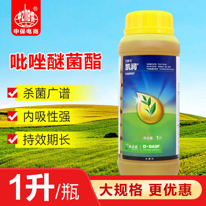 巴斯夫凯润 吡唑醚菌酯嘧菌脂蔬菜霜霉病白粉叶斑炭疽病杀菌剂1升