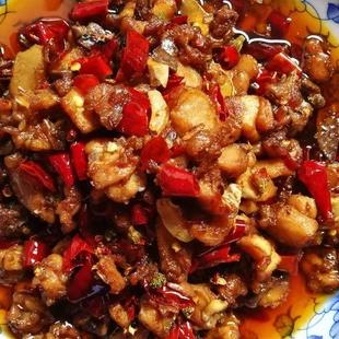 500g开袋即食小锅制作新鲜兔肉麻辣兔丁严老幺冷吃兔旗舰店