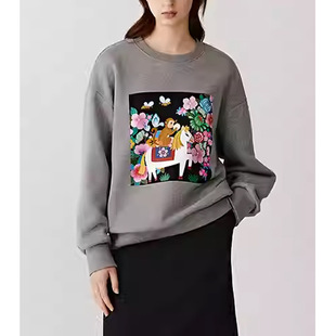 全棉毛圈布卫衣圆领长袖 2026早春新款 新年系列女装 上衣 IL定单