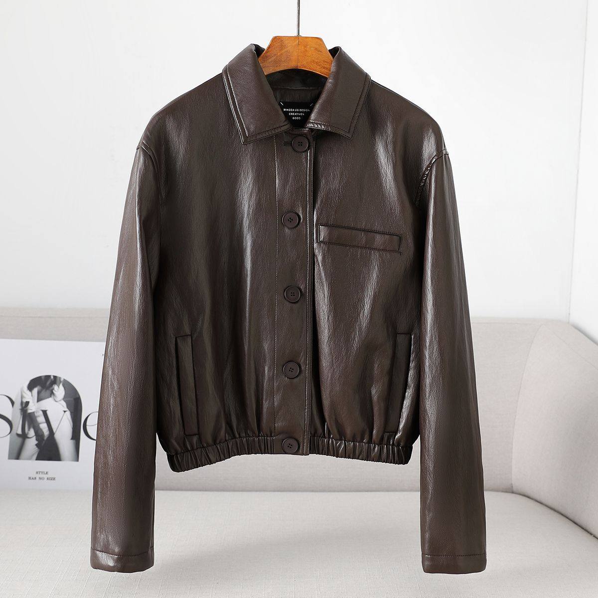 今年流行特惠少量服饰2025年秋冬新款海宁女装PU皮衣时尚潮流,女装/女士精品,皮衣,淘宝优惠券,粉丝福利购,淘宝优惠卷