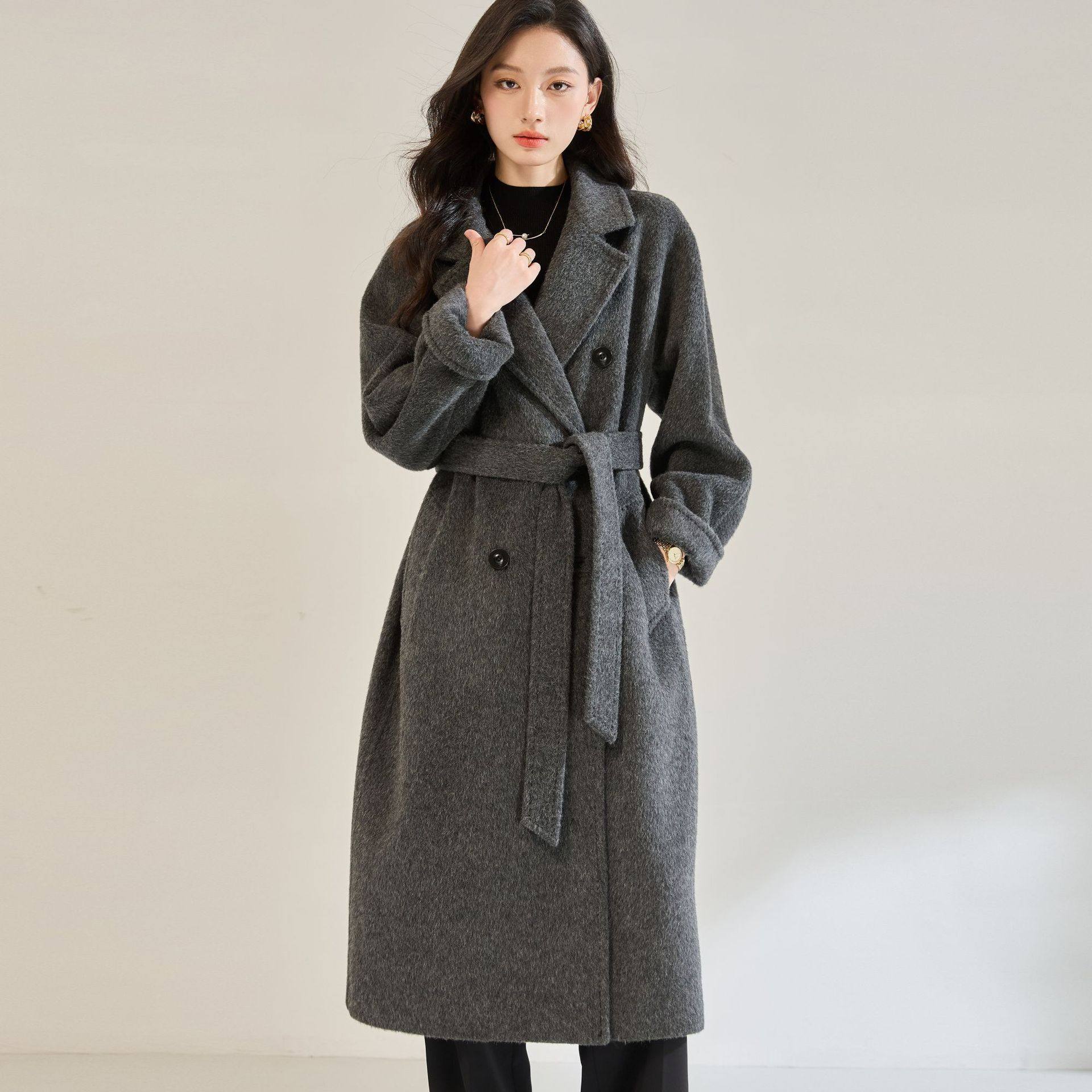 今年流行特惠25秋冬新气质高级感长毛苏丽羊毛灰色毛呢外套中长款,女装/女士精品,毛呢外套,淘宝优惠券,粉丝福利购,淘宝优惠卷