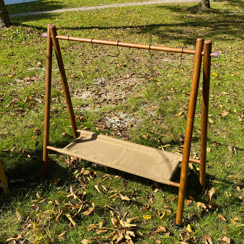 【南山】户外露营实木便携式挂钩架可拆卸野营置物架