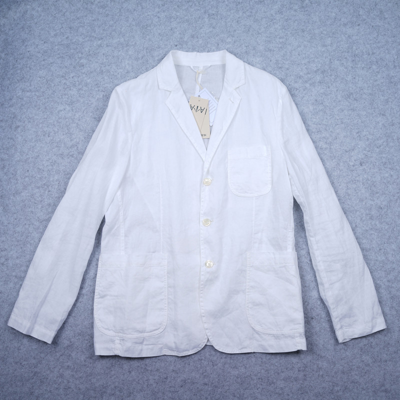  Aspesi原产手工 白色亚麻透气做旧南意松弛假日风休闲西服,男装,休闲西服,淘宝优惠券,粉丝福利购,淘宝优惠卷