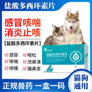 宠物盐酸多西环素片狗狗感冒药咳嗽猫咪流鼻涕干呕幼犬窝咳肺炎