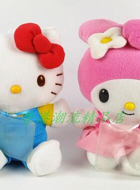 特价三丽鸥Kittty凯特猫Melody美乐蒂坐姿毛绒公仔挂件桌面摆件