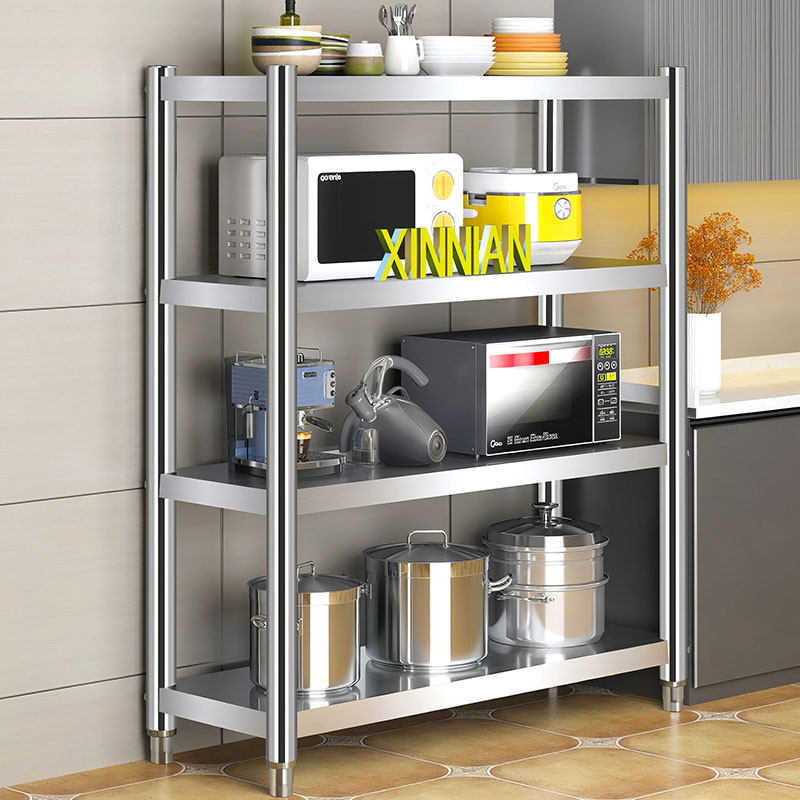 德国加厚全304不锈钢厨房置物架多功能家用收纳架子橱柜碗柜定制