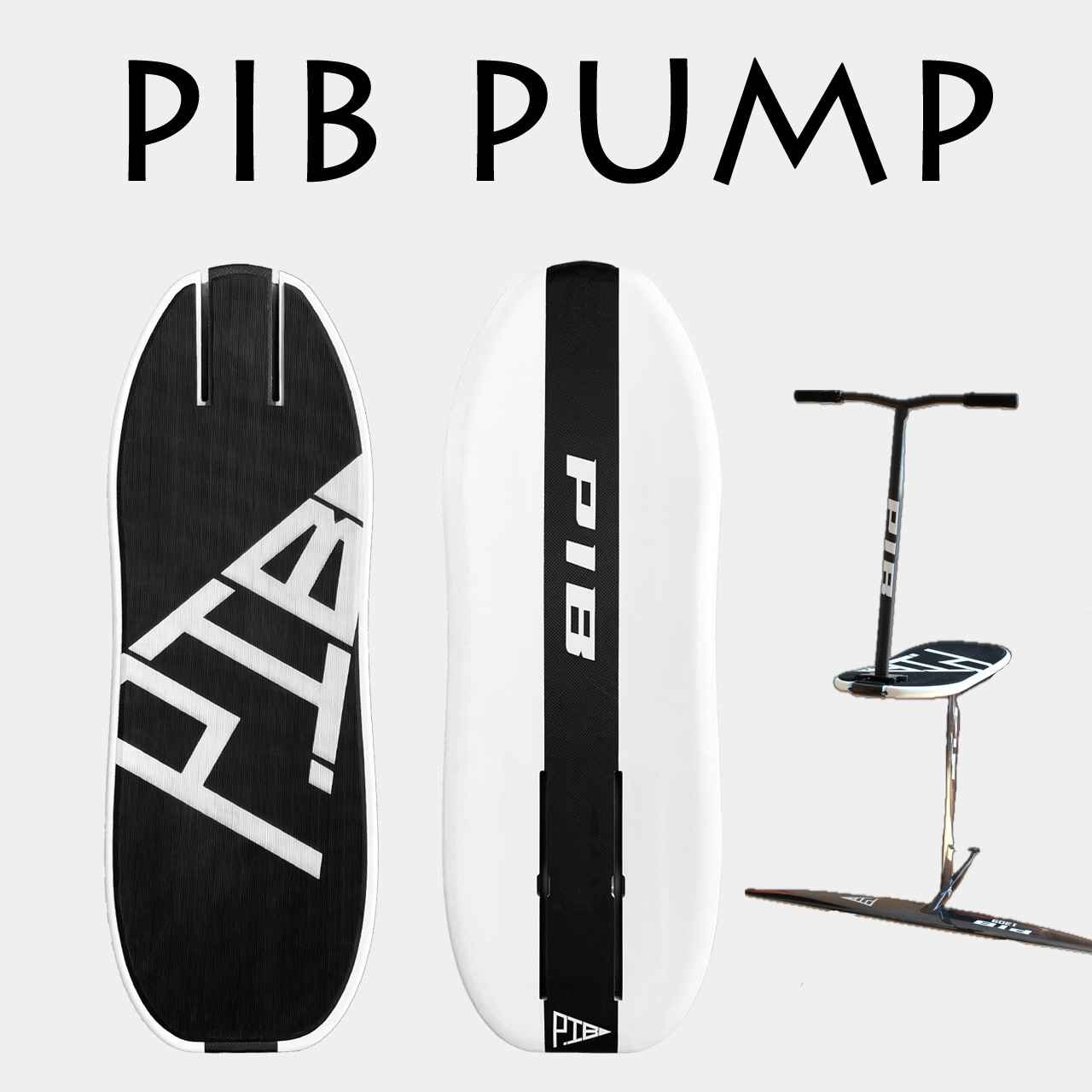 PIBscoot无动力水翼板碳纤维脚踩水翼板水上板滑板车pump码头出发