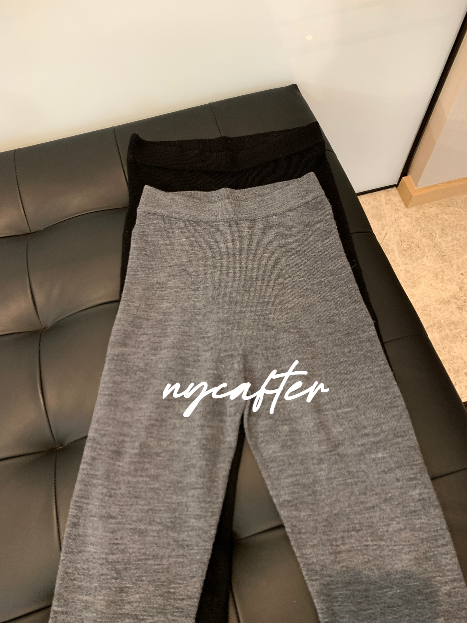 NYCAFTER2023新款 外贸羊毛可机洗无缝保暖打底裤休闲裤