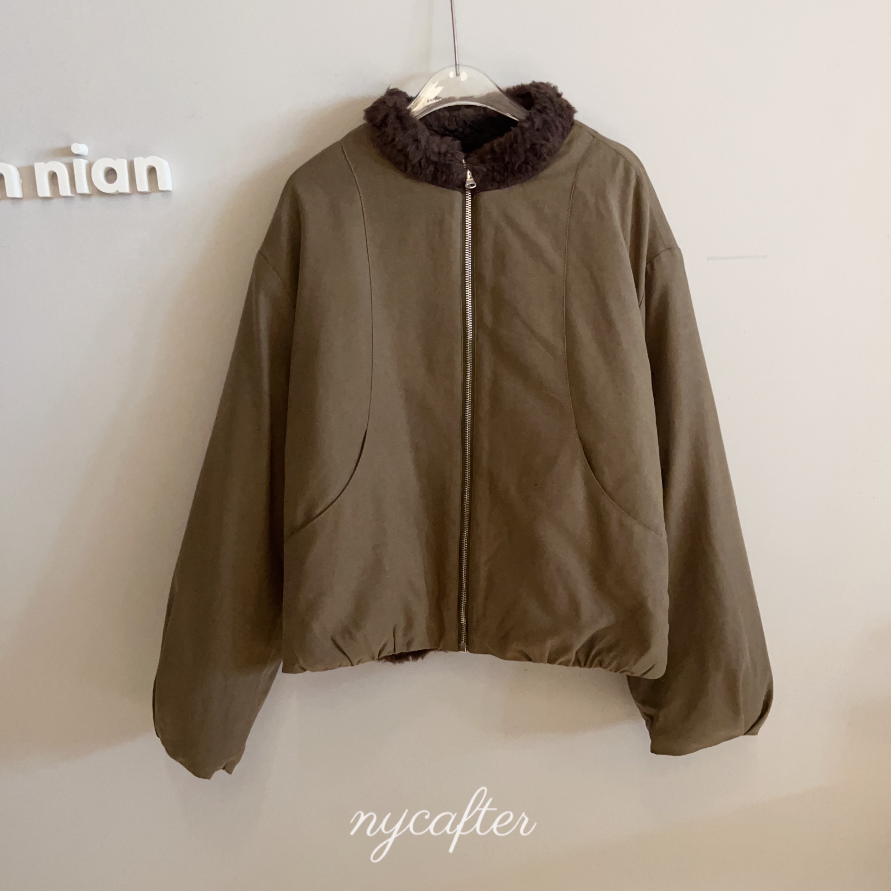 【念念】nycafter莱赛尔双面穿夹克宽松廓形派克服ll3438