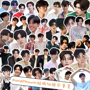 pondphuwin周边手帐贴纸普明小面包装饰贴画手机壳平板diy素材包