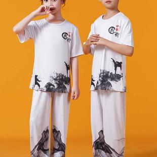 儿童武术服中国风男女童练武功夫服武馆训练搏击衣服中国功夫套装