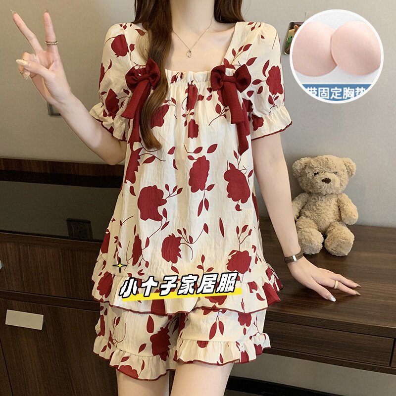 夏季长裙皮筋少女睡衣家居服套装睡衣/家居服套装