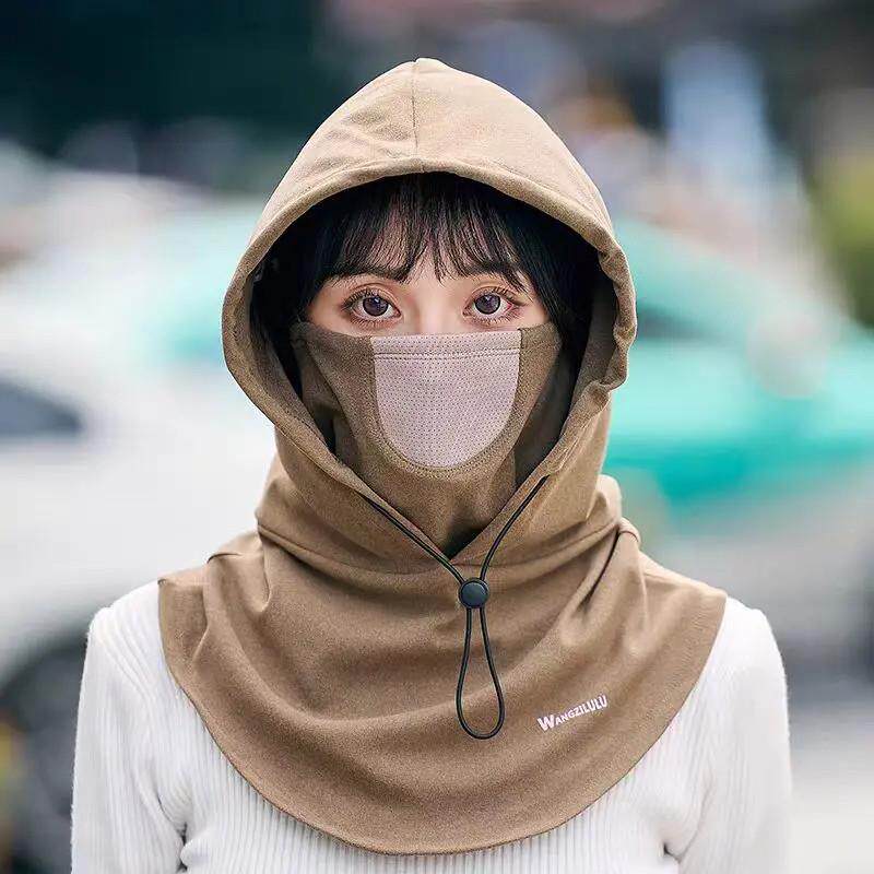 冬季男女士骑行滑雪保暖头套面罩围脖骑车防风帽护脸防尘口罩帽子