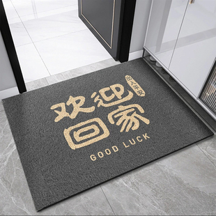 欢迎回家入户门垫家用室内门口耐脏防滑脚垫子进门地垫丝圈可裁剪