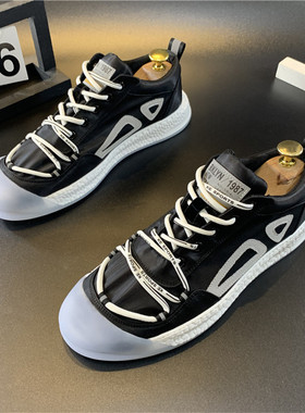 夏季新款透气布面男运动休闲百搭韩版软底舒适潮流精神小伙鞋子