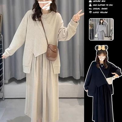 入秋搭配一整套装2024新款高级感小个子卫衣裙早初秋chic韩系穿搭