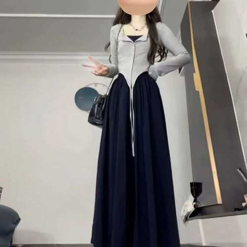 法式高级感吊带连衣裙套装
