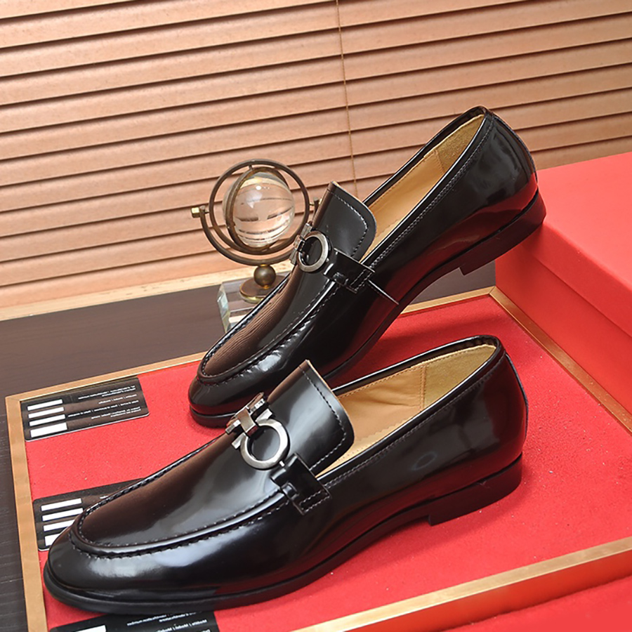欧美英伦懒人鞋亮面休闲皮鞋
