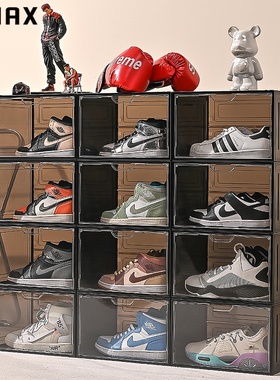 RMAX鞋盒aj收纳盒球鞋防氧化鞋柜透明鞋子收纳塑料省空间收藏鞋墙