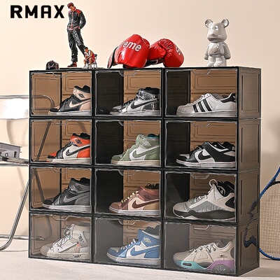RMAX鞋盒aj收纳盒球鞋防氧化鞋柜透明鞋子收纳塑料省空间收藏鞋墙