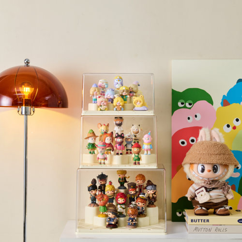 RMAX盲盒收纳展示架彩色手办乐模型透明亚克力泡泡玛摆件特展示柜