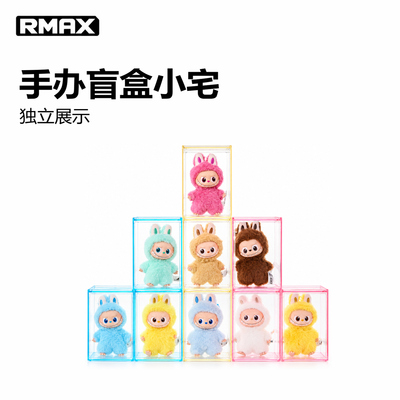 RMAX第四代拉布布心底密码专用展示盒盲盒手办labubu透明收纳盒子