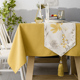 美式 餐桌桌布桌旗田园风2025年新款 桌布高级感轻奢台布黄色长方形