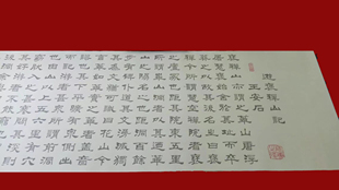 包邮刘炳森隶书游褒禅山记230cm*35cm万次水写布书法字仿宣