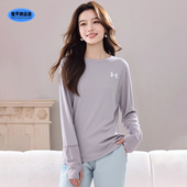 弹力速干透气跑步健身训练运动打底衫 新款 T恤春季 安德玛女子长袖