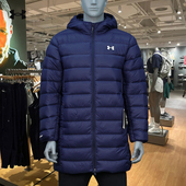 安德玛600蓬羽绒服24秋冬新款 外套1385839 男子轻质保暖运动中长款