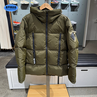 安德玛700蓬男子羽绒服户外防风防泼水短款连帽羽绒夹克1384641DS