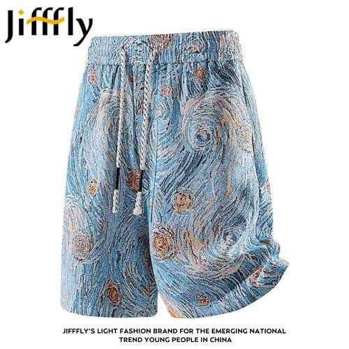 jily扎染短裤男女同款夏