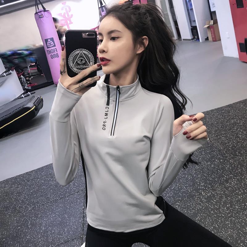 英国半拉链健身服女骑行瑜伽服