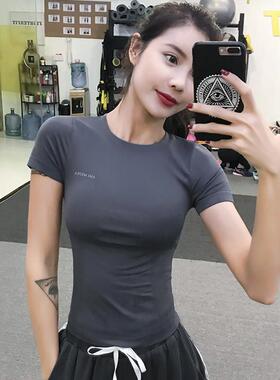 英国Next Rtrx健身房上衣女短袖透气运动T恤训练夏季性感瑜伽服