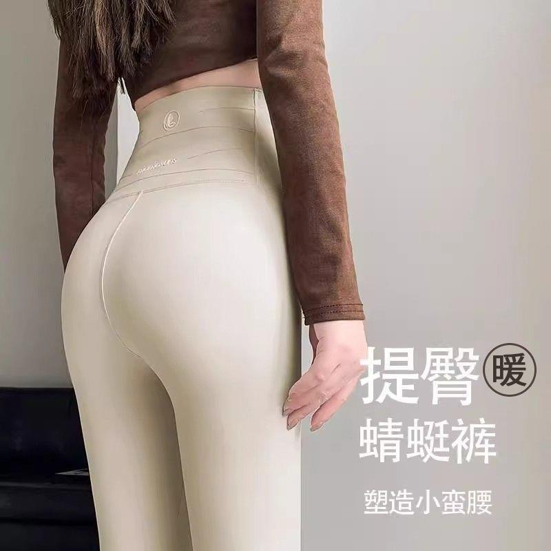 英国NextRtrx白色加绒鲨鱼裤女外穿秋冬高腰提臀运动瑜伽裤打底裤