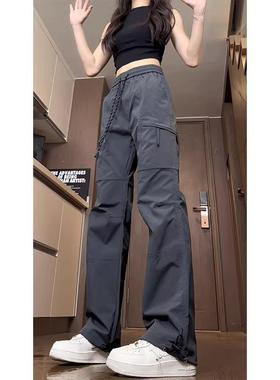 英国NextRtrx联名美式深灰色冲锋裤女秋冬季加绒裤户外登山工装裤