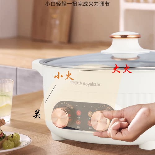 荣事达蒸煮炒焖涮多功能鸳鸯电火锅