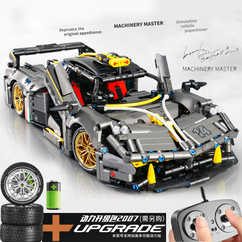 万致积木汽车模型保时捷法拉利