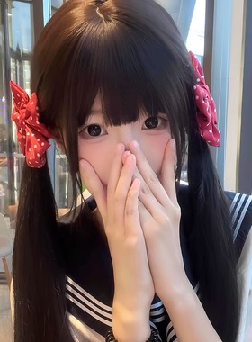 日系少女红色波点蝴蝶结发夹头饰新款可爱jk制服对夹元气儿童发饰