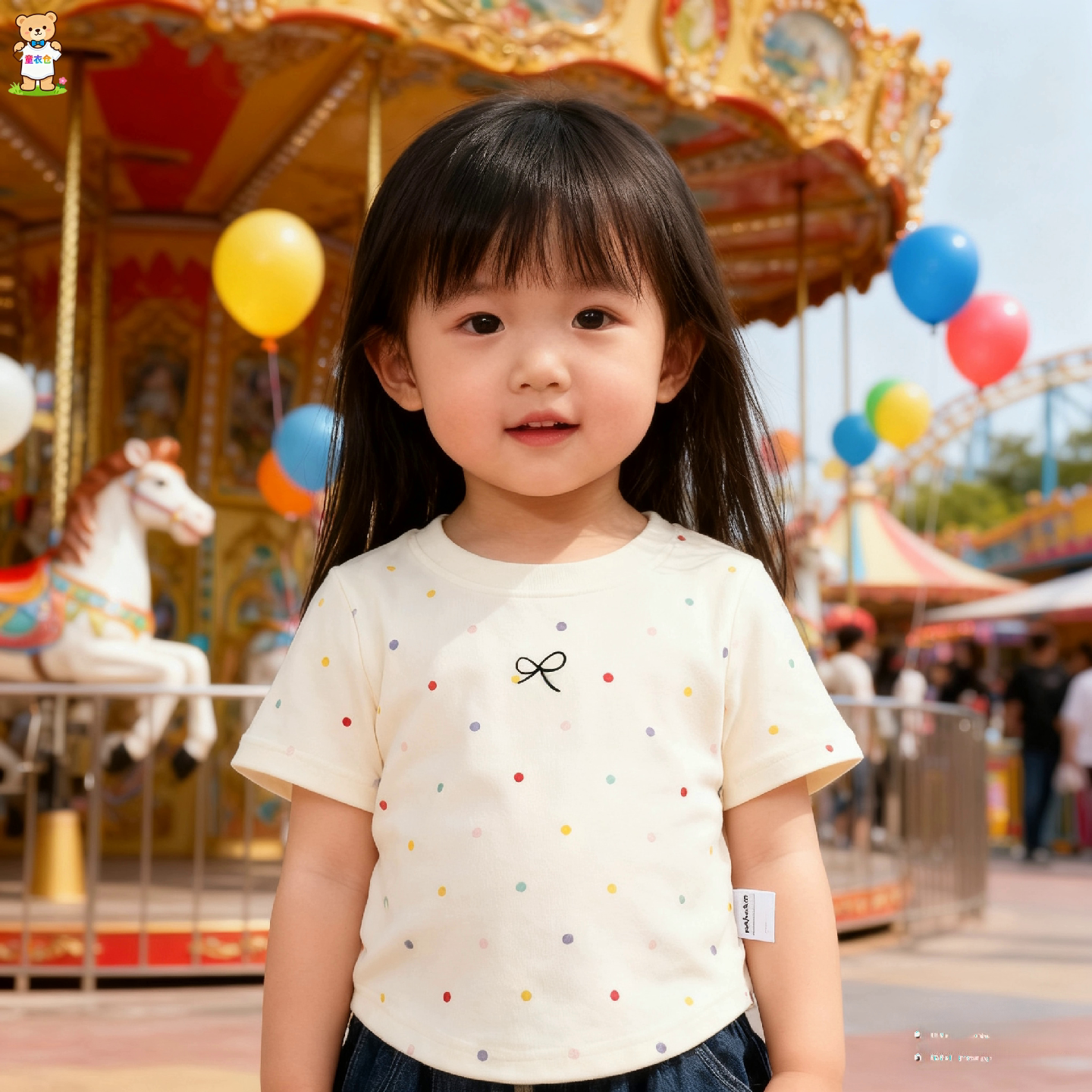 女童短袖t恤2026新款薄款儿童短袖波点上衣宝宝夏装女孩超好看